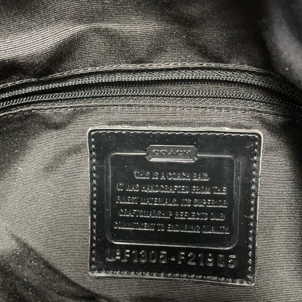 Coach duffle black & tan crossbody bag - Picture 3 of 3